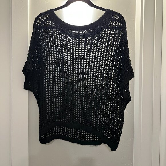 Never Worn; Open Stitch Summer Sweater; Black; Size XS - Picture 1 of 5
